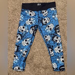 Constantly Varied Gear Blue Skull Print Leggings